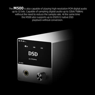 SMSL M500 Mk1 Es9038 Dac - Headphone Amplifier - Black image 6