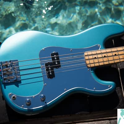 First Gen Fender Precision Bass PB-110SH  - Steve Harris P Bass from Iron Maiden - Lake Placid Blue - Crafted in Japan CIJ image 3