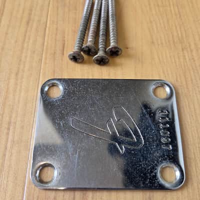 Vintage 1966 Fender Guitar / Bass Neck Plate with Mounting Screws! image 2