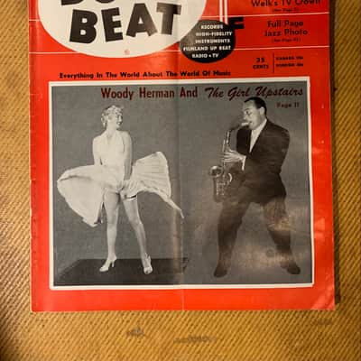 1955 Fender instrument catalog still in Down Beat magazine image 2