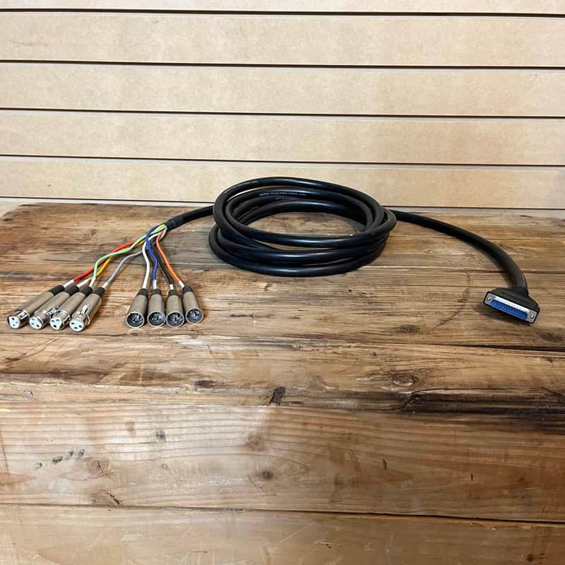 Hosa DTF 804 DB25 to 4x XLR Female & 4x XLR Male Cable Snake 16' image 1