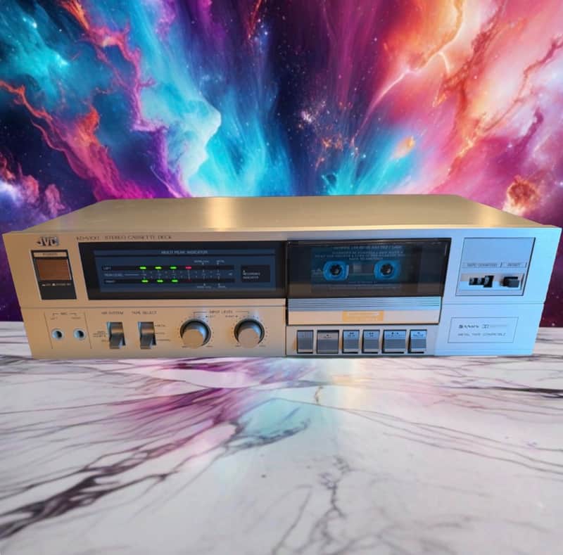 JVC KD-V100 Stereo Cassette Tape Deck Vintage Full Fresh Service Sound Great!
