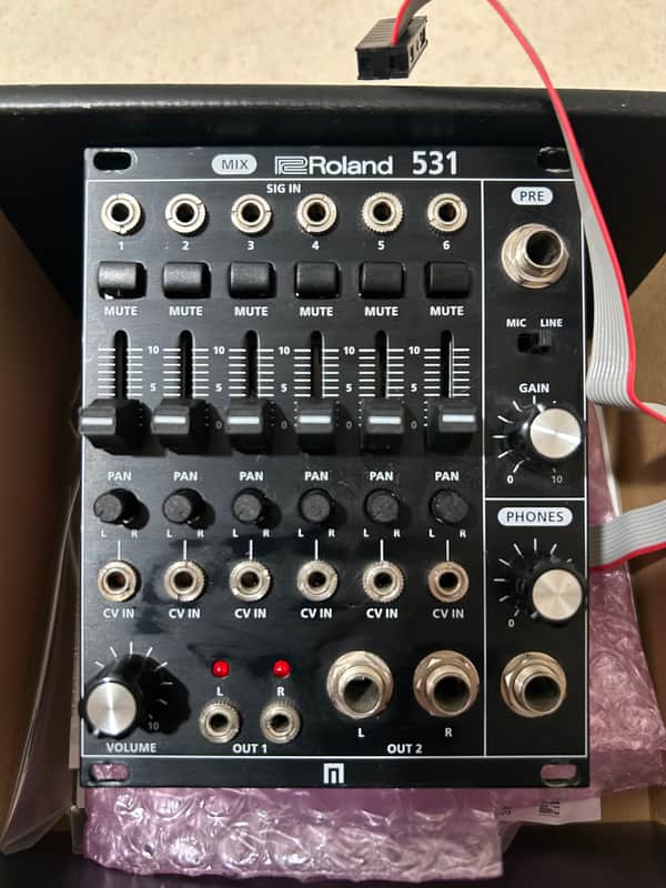 Roland System-500 531 Eurorack Mixer Module 2016 - Present - Black image 1
