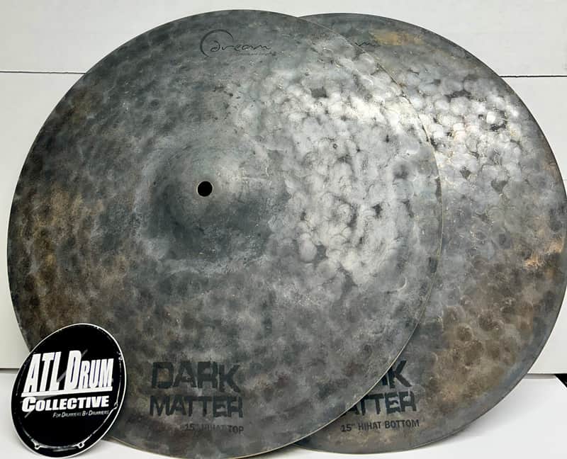 Dream Cymbals 15" Dark Matter Series Energy Hi-Hat Cymbals (Pair) 2011 - Present - Raw - NOS - 1356 grams Top 1523 grams Bottom