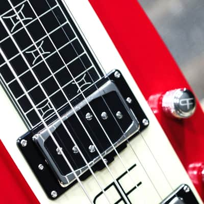 Duesenberg Alliance Series Paul Franklin Red & Vintage White Lapsteel w/Case image 9
