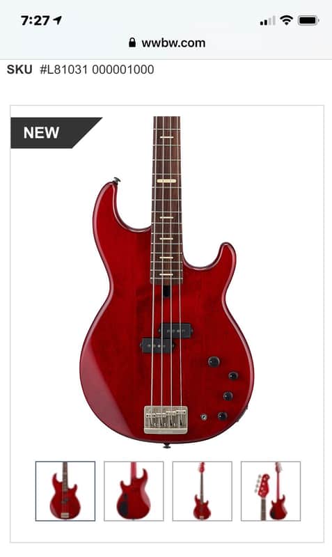 Yamaha BBPH Peter Hook Signature Super Limited Edition BB Bass, Red w/Gig Bag image 1