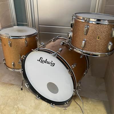 Ludwig Super Classic 1966 - Champagne Sparkle | Vintage USA | 3-ply Mahogany | Impecable image 5