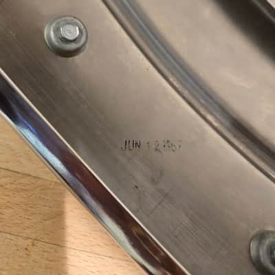 Ludwig No. 400 Supraphonic 5x14" 10-Lug Aluminum Snare Drum with Keystone Badge 1963 - 1969 - Chrome image 9