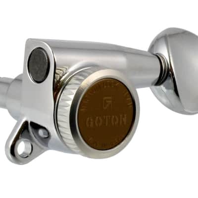 Gotoh SG381-MGT 6-In-Line Locking Mini Tuning Keys, 16:1 - CHROME