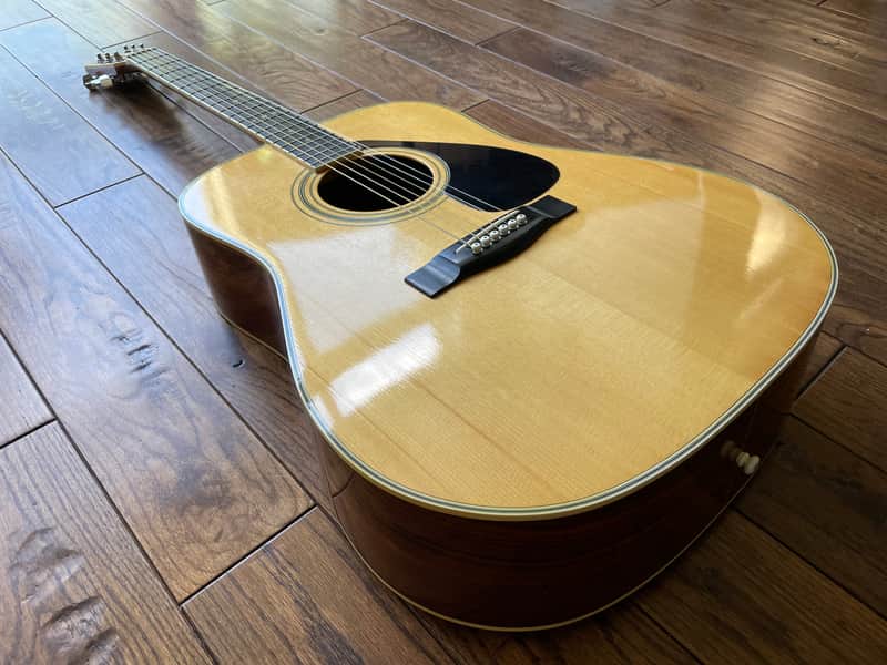 1980s Yamaha FG-350D Acoustic Dreadnought Guitar Natural Nippon
