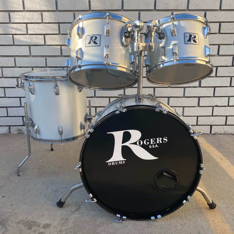 Rogers "Big R" Drums - 1970s - Silver Mist image 1