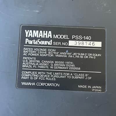 Vintage Yamaha PSS-140 Synthesizer 1988 - Black For Parts Or Repair image 12