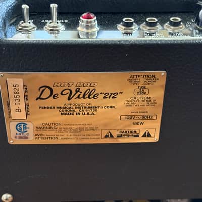 US made Fender Hot Rod DeVille 212 3-Channel 60-Watt 2x12" Guitar Combo 1996 - 2001 - Black image 6
