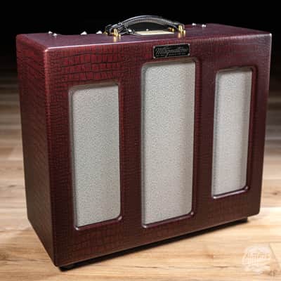 Magnatone Varsity Reverb Point-To-Point 15W 1x12” Combo Amp – Cathedral Burgundy image 1