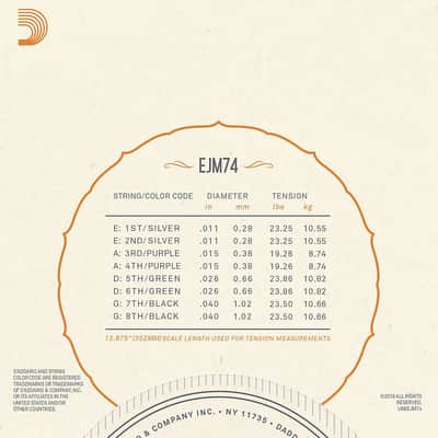 D'Addario Mandolin Strings Loop End Monel EJM74 11-40 image 3