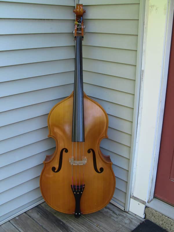Engelhardt M3 1/4 size laminated upright bass USA 1991 with bag image 1