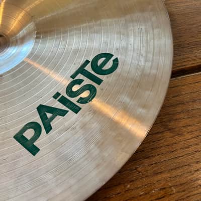 Vintage Paiste 505 18" Medium Crash Cymbal - Green Label image 9