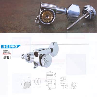 TGPS JN07 Chrome locking tuner set image 3