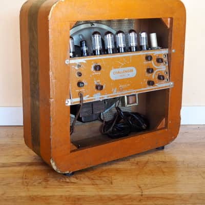 1950s Danelectro Challenger Series C Vintage 1x15 Tube Amp Vibravox 6V6 w/ ftsw image 9