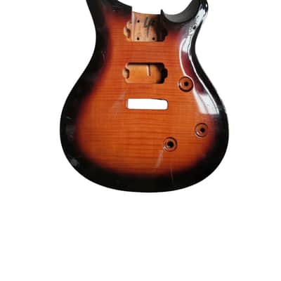 DIY SE Style Guitar Mahogany Body with tiger Maple Top in Tobacco Burst image 1
