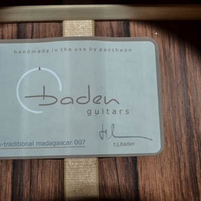 Baden - American Made TJ Baden Guitar Madagascar image 20