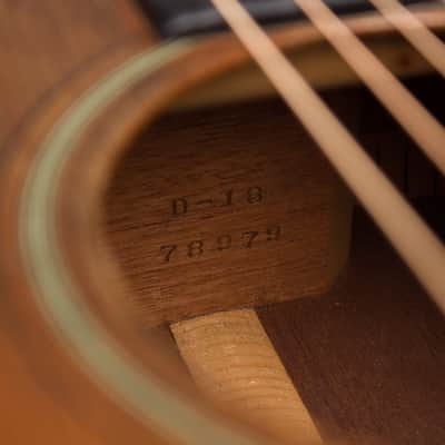 C. F. Martin  D-18 Shade Top Flat Top Acoustic Guitar (1941), ser. #78979, black hard shell case. image 14