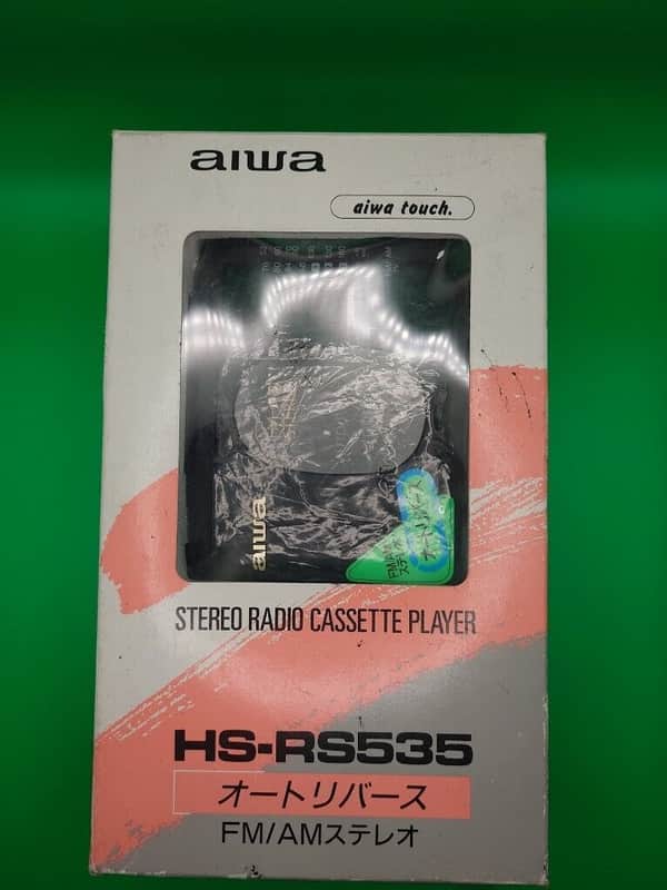 SERVICED NEW IN BOX AIWA STEREO RADIO CASSETTE PLAYER HS-RS535 WALKMAN image 1