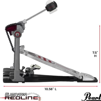 Pearl Eliminator Redline Chain Drive Single Bass Drum Pedal (P2050C) image 4