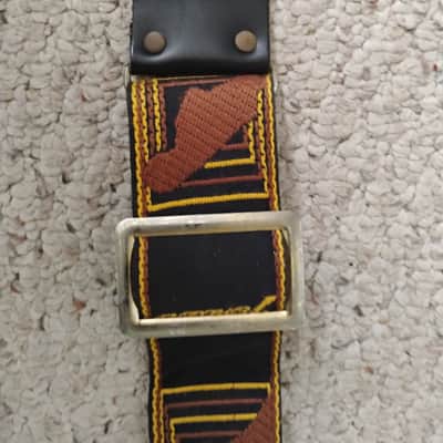 1960s Vintage Original Fender Guitar Strap, Metal Buckle Straight logo (horizontal) Stratocaster Telecaster good condition image 4
