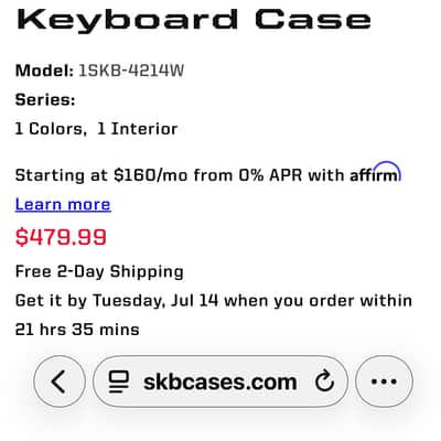 SKB ATA 61 key keyboard case  Mid 2000s - Black Hard Case image 5
