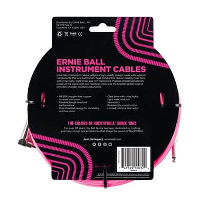 Ernie Ball 6078 Cavo Braided Neon Pink 3,05 m image 2