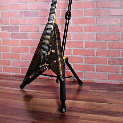 Jackson USA Custom Shop 10-String Players Choice Dan Spitz Quilted Maple 1990's Transparent Black image 8