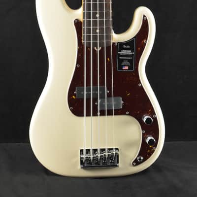 Fender American Professional II Precision Bass V Rosewood Fingerboard Olympic White image 1
