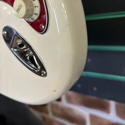 Squier Pro-Tone Stratocaster Olympic White 1997 Electric Guitar image 7