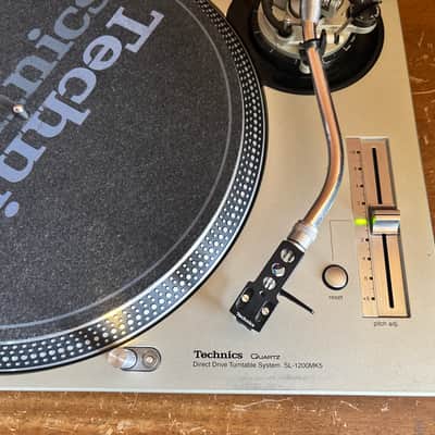 Technics SL-1200MK5 Silver Analog DJ Turntables w/ SHURE M44G image 3