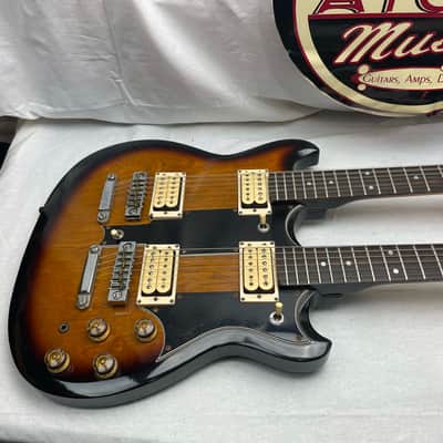 Ibanez Studio Series ST1200 Studio Twin 6/12 Double Neck doubleneck Guitar with Case MIJ Made In Japan 1978 - Brown Sunburst image 2