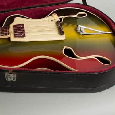 Wandre BB Model Semi-Hollow Body Electric Guitar, c. 1959, black hard shell case. image 12