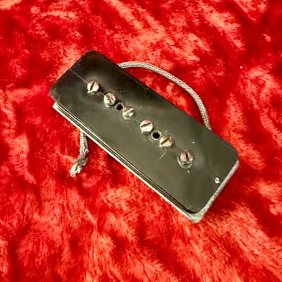 Gibson P90 Les Paul deluxe, JR guitar pickup c 1960 - Black bobbin epiphone crestwood wilshire corner les paul image 1