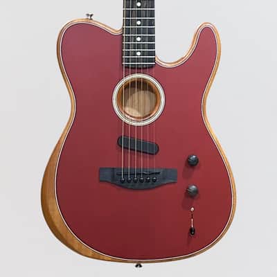 Fender American Acoustasonic Telecaster USA Acoustic Electric Guitar - Red image 1