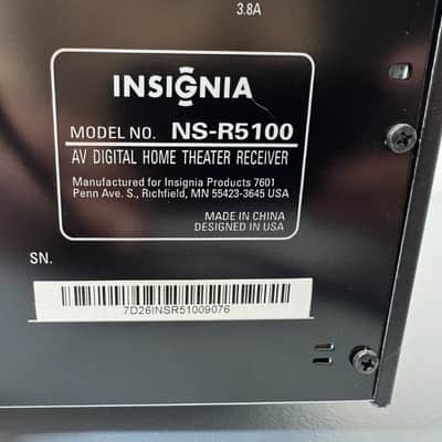 Insignia NS-R5100 Receiver HiFi Stereo 5.1 Channel Home Theater Audio AM/FM image 6