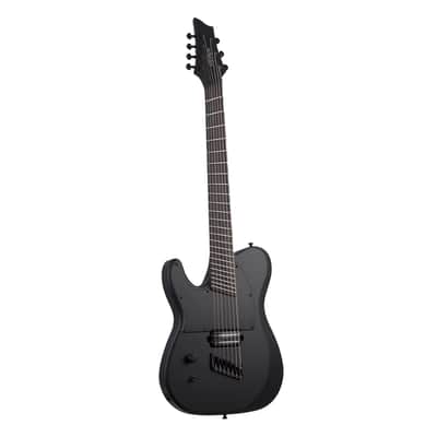 Schecter PT7MS Black Ops Lefty - Satin Black Open Pore image 1