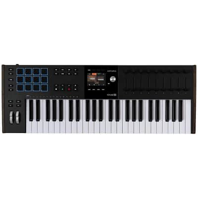 Mint Arturia KeyLab 49 Mk3 Black Bundle with Sustain Pedal & Polishing Cloth – 49-Key USB MIDI Controller, DAW Integration, Faders, Encoders, Pads & Analog Lab Pro Software for Music Production image 3