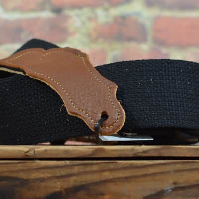 Franklin 1-Bk-CA 2" Cotton Stitch Leather Ends Strap Black w/ FREE Same Day Shipping image 1