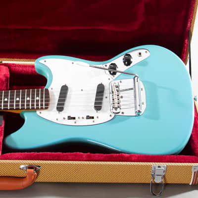 1994 Fender Japan MIJ MG66-66 ’66 Reissue Mustang Daphne Blue w/ Tweed HSC image 1