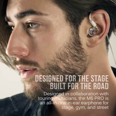 Mee Audio M6 PRO 2nd Generation Universal-Fit Noise-Isolating Musicians’ in-Ear Monitors Clear image 4