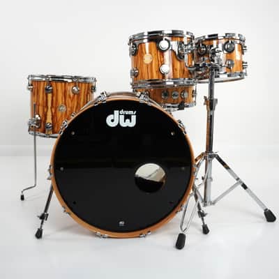DW Collectors Kit - VLT in Exotic African Chen Chen 10x8, 12x9, 15x14ft 23x18 (No Snare Drum) image 1