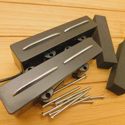 G.M. Split Coil Jazz Bass Rail pickups Alnico 5 image 4