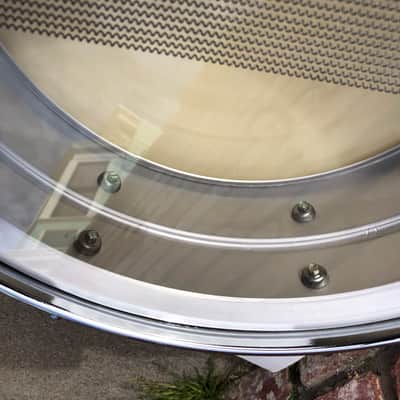 Ludwig  Acrolite Snare Drum Blue & Olive Badge 1970s - Beautiful Aluminum 14” x 5” image 11