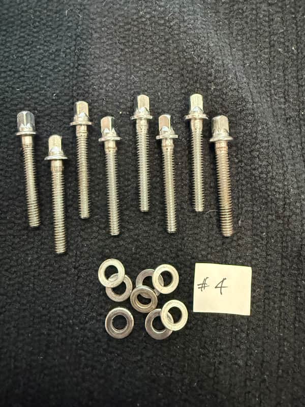 Set of (8) Vintage Camco Snare/ Tom/Floor Tom Tension Rods& Chubby Washers #4 image 1