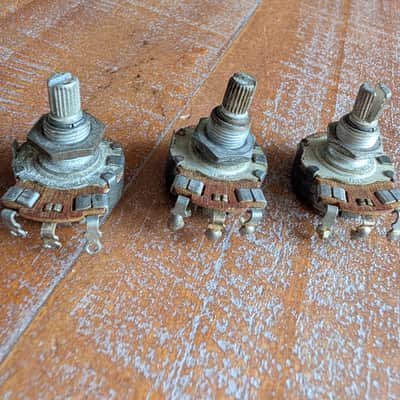 Gibson Centralab Potentiometers 500k Short Split Shaft Vintage 1961 Tested Qty 3 image 5